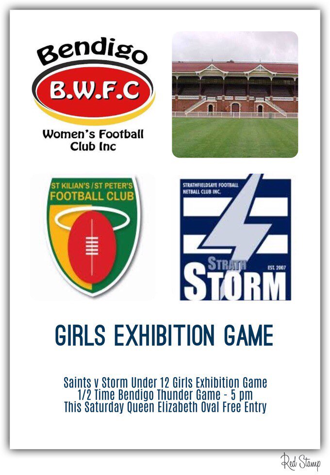 PowerDamo's tweet photo. Please come &amp; watch our girls play at 1/2 time Bendigo Thunder inaugural home QEO game Sat Night! @StKiliansSchool https://t.co/S2ddQbScwO