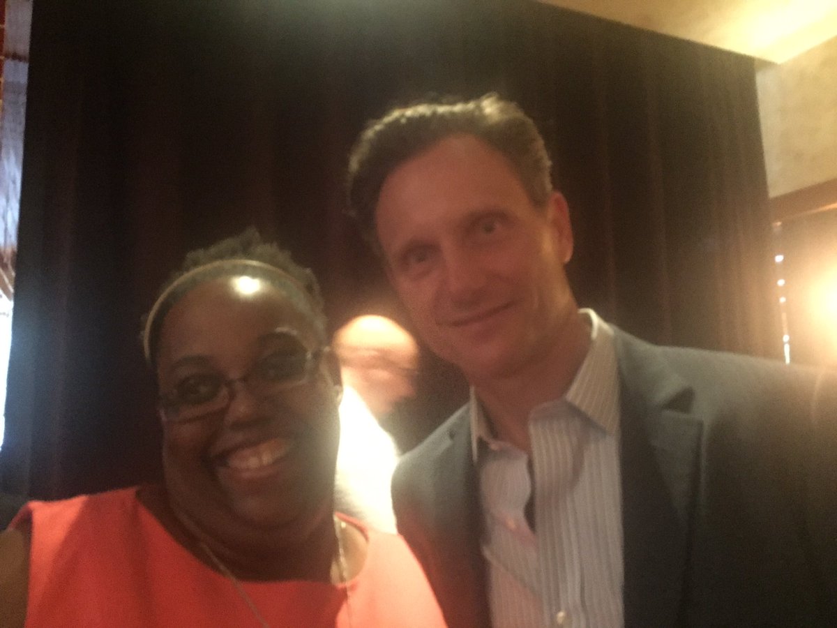 YodeeRod's tweet image. OMG I got a kiss on the cheek from the one and only. @tonygoldwyn  made my day!!