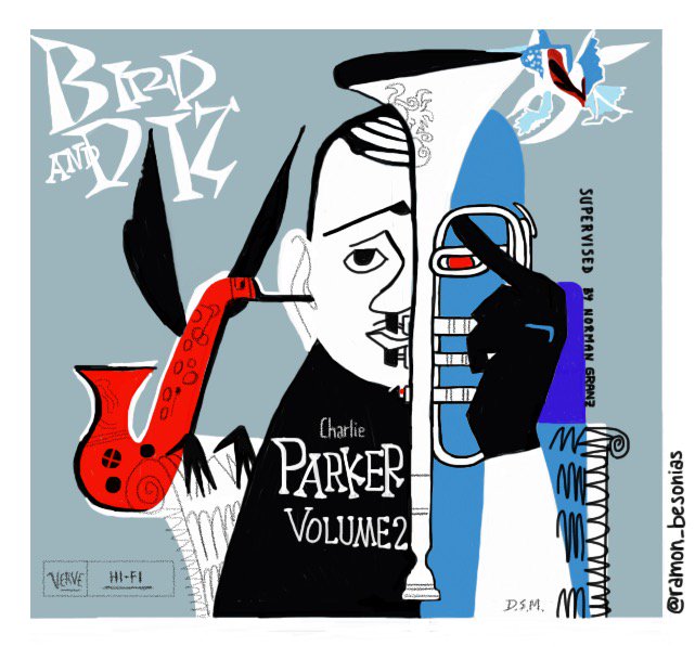 ramon_besonias's tweet photo. #albumcover #BirdAndDiz #CharlieParker #ilustración #ilustration #jazz #cover #retoSUMMER @mcorretge @miryamartola https://t.co/OjRIQoEugX