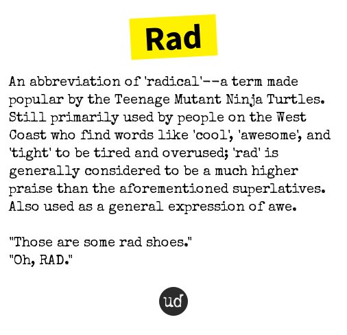 Rad In Slang