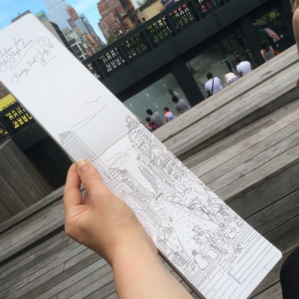 genealityart's tweet photo. Here's a drawing from my NYC trip! #highlinenyc next stop #ICONconference #Austin #Texas #illustration https://t.co/NTCs8Qve8u