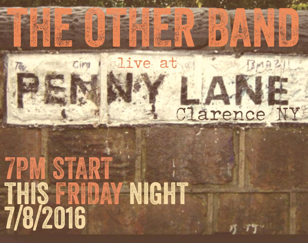 otherbandwny's tweet photo. @PennyLaneCafeCl @Duchscherer10 @otherbandwny this Friday night 7pm https://t.co/DCcC4T5RWW
