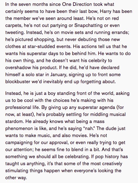 Radio1Direction's tweet photo. If you've been wondering why Harry has been lowkey since the hiatus started, this article may explain it https://t.co/8aY1d9tcRy
