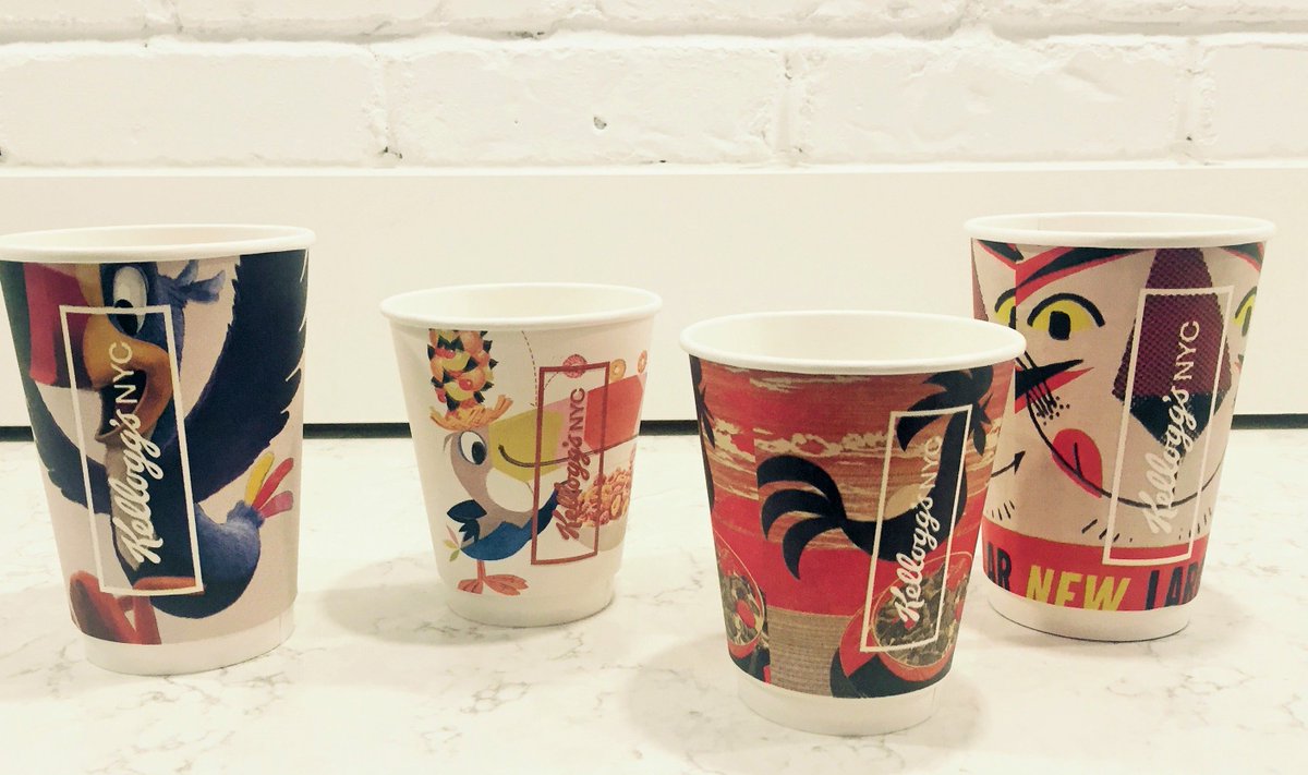 SingerEquipCo's tweet photo. @KelloggCompany's New #Coffee Cups are stylish, eco-friendly and custom made courtesy of #MTucker and #FabriKal! https://t.co/p4rF2ZAcoU