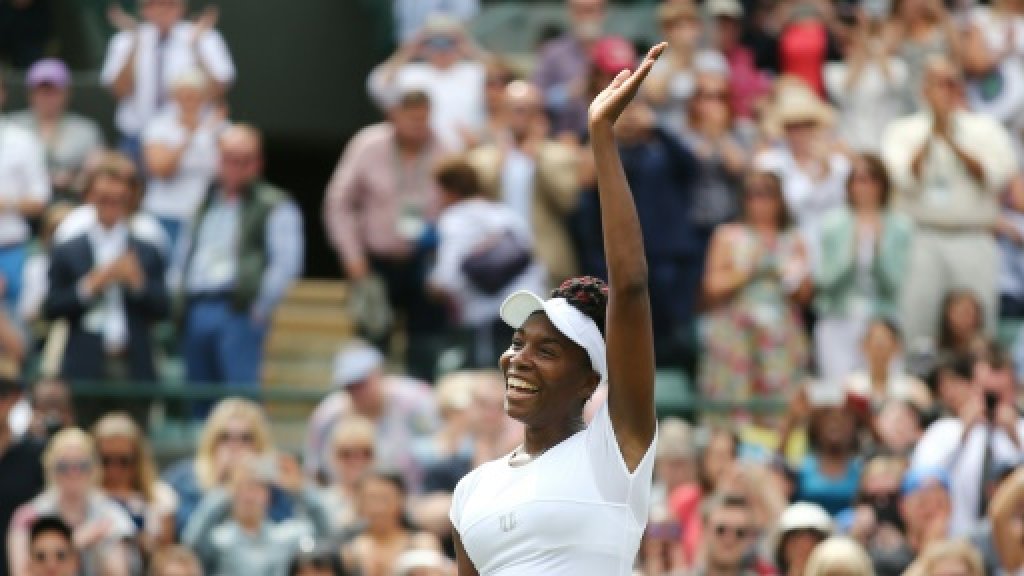 FRANCE24's tweet photo. Venus relishes long road back to big time at Wimbledon https://t.co/7FlGNRaZxX https://t.co/Ozitxy1FH1