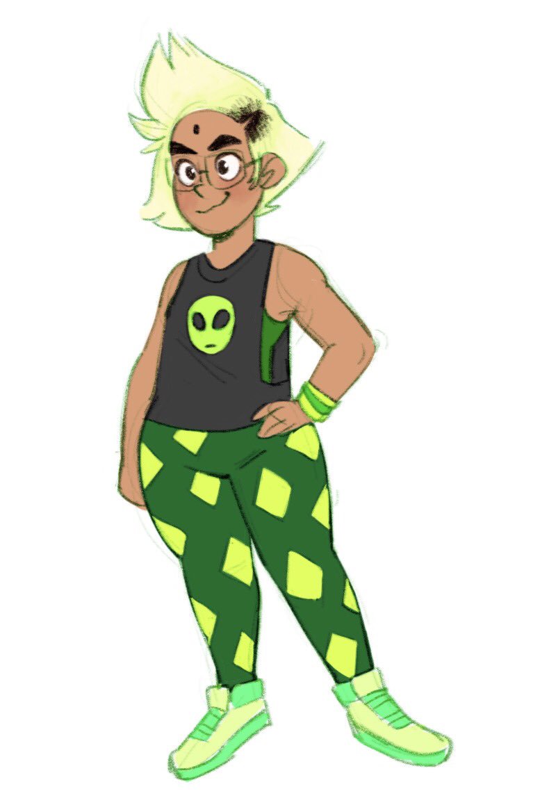 “human peridot i dont think i posted?? here she is”