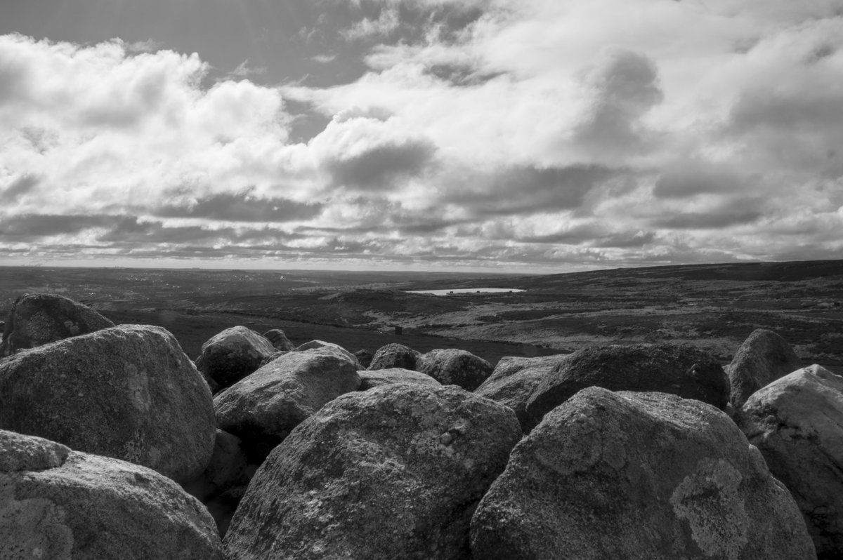 The view from the Little Skirtful of Stones across to Lower Lanshaw Dam (Burley Moor)