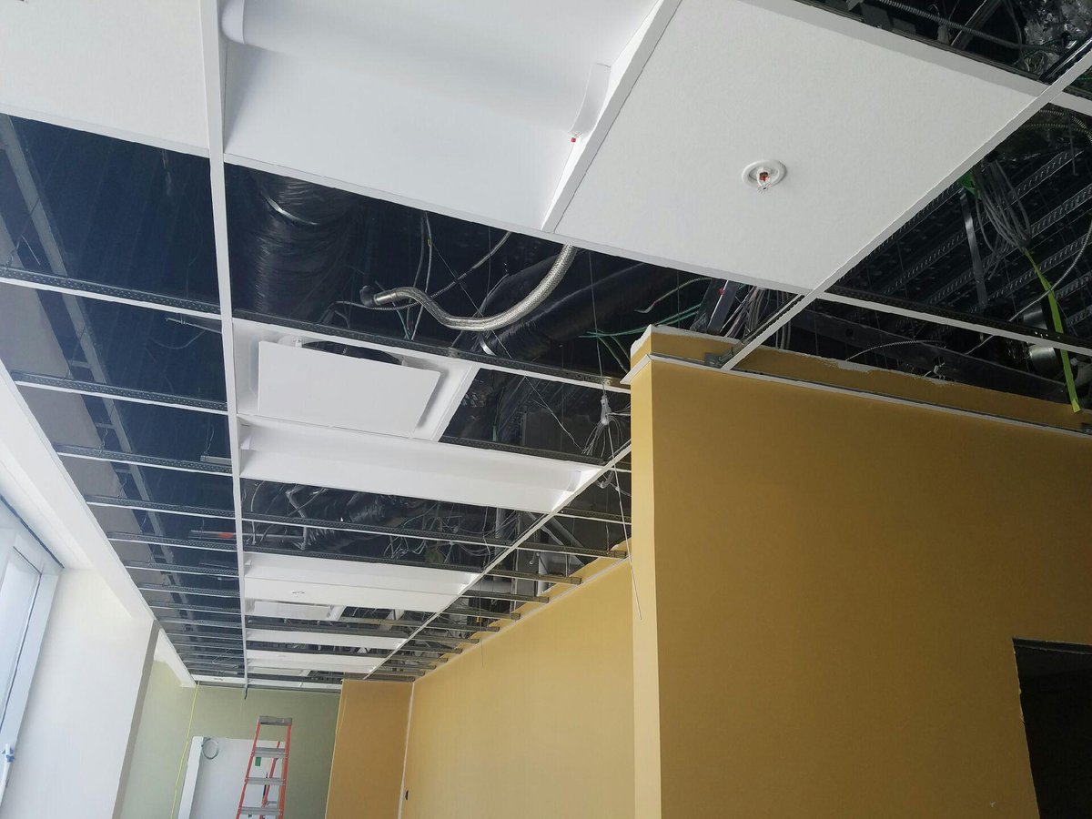 Dropping tile for Skanska at Sunnyvale Vision Center