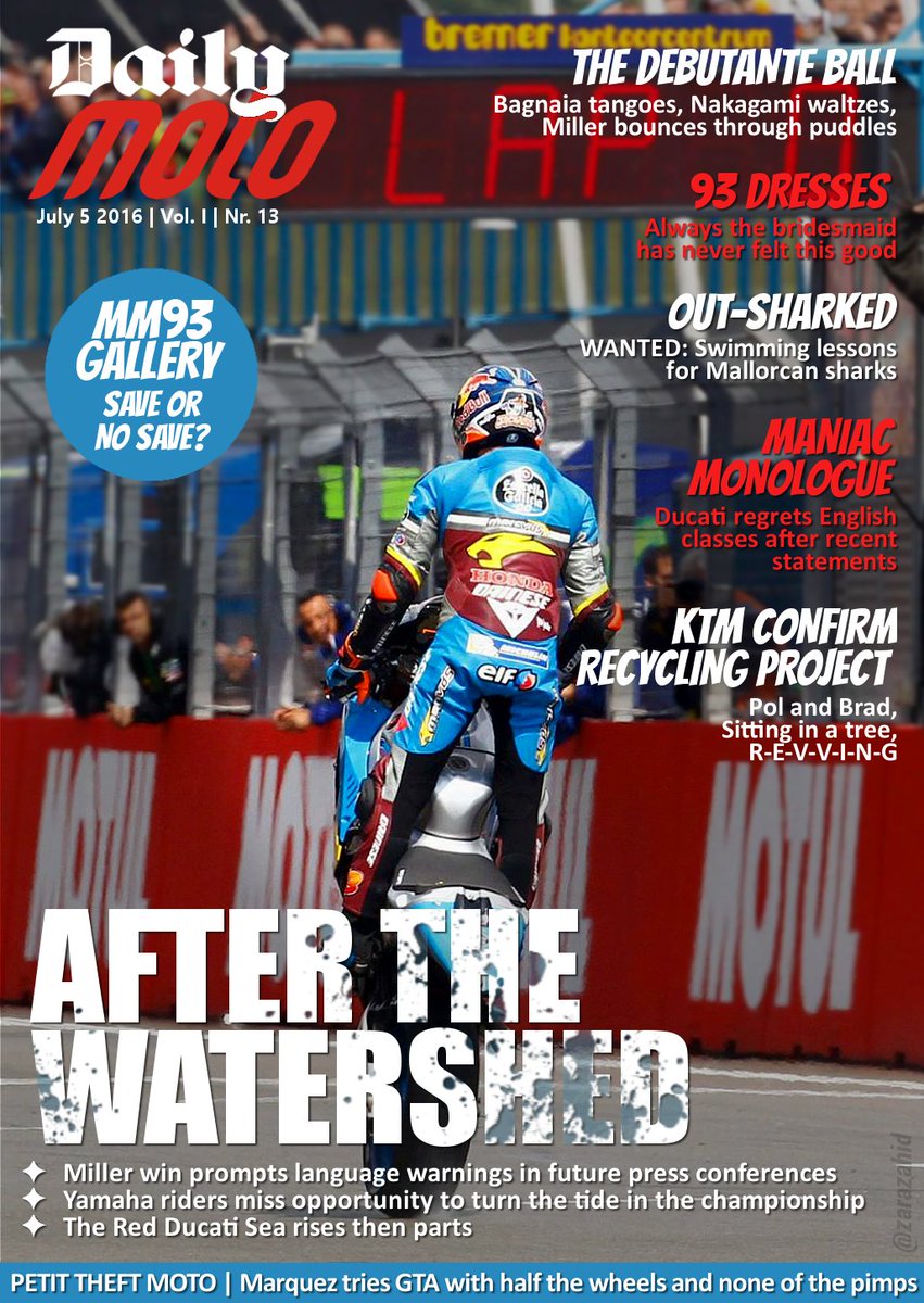 ZaraDaniella's tweet photo. I've been slow and lazy on my metaphors lately #DailyMoto #DutchGP https://t.co/b3YQ4wcZwK