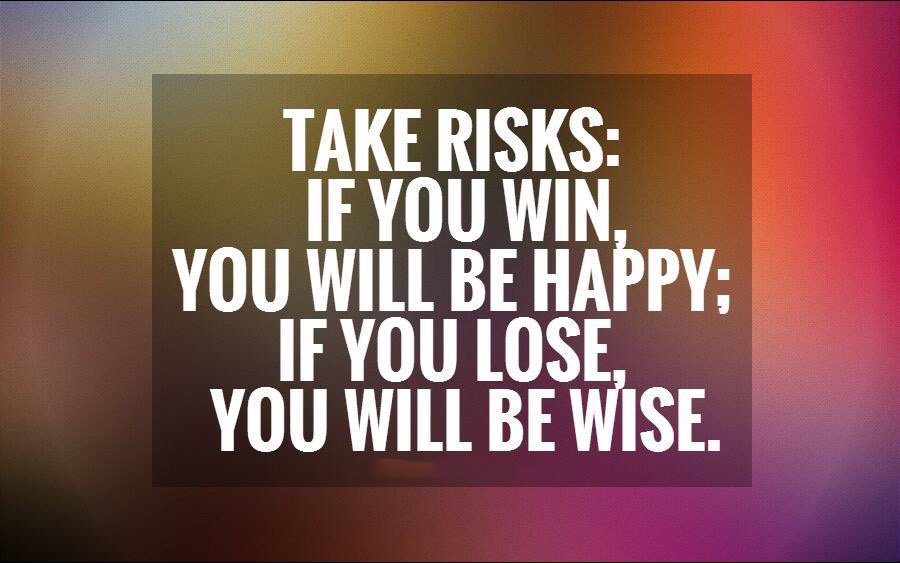 LeadToday's tweet photo. If you can't handle the taste of risk then don't bother sitting down at the table of success. https://t.co/PQhADKqrh3