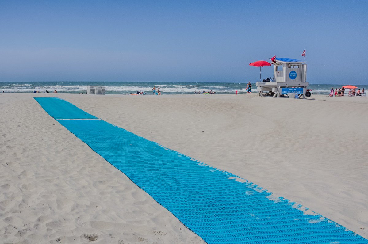 NCVacation's tweet photo. Lookin' good @TownofAB ! #MyCrystalCoast #DogsForACause #NCVacation #ExperienceTheCoast #BeachAccessMats https://t.co/Zx0n3Ir0Cg