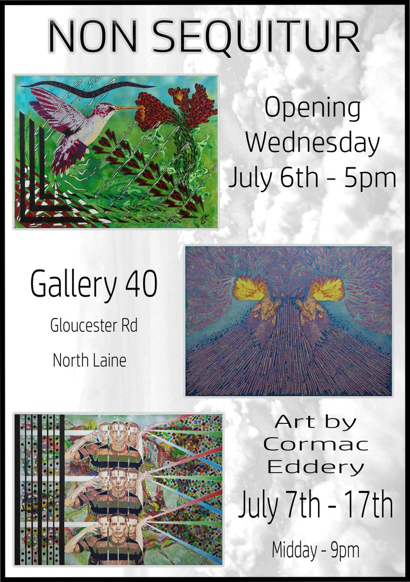 CormacEd's tweet image. Show opens tomorrow @Gallery40 from 5pm, pop in if you're around. #Brighton #art #gallery