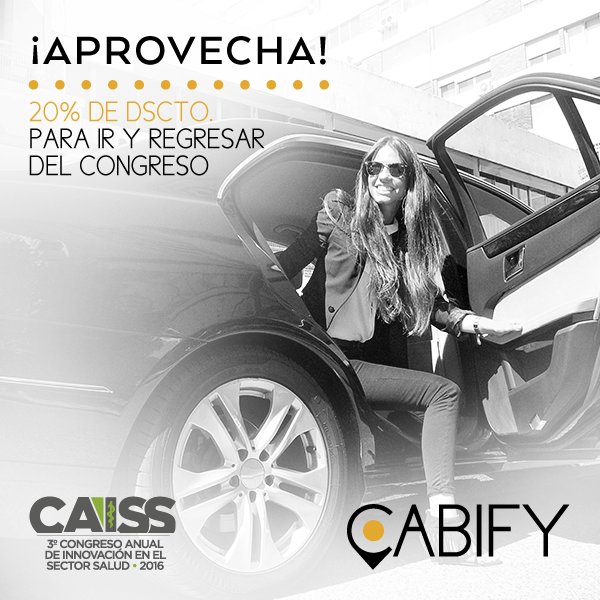 Cabify_Peru's tweet photo. Este 7 y 8 de julio te llevamos al 3er. Congreso Anual de innovación en salud. @SemirnariumPeru #CabifyZone https://t.co/P2Q2KvCMXl