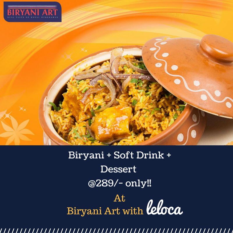 LelocaIndia's tweet photo. Celebrate Eid with Biryani?
Deal- Biryani + Soft Drink + Dessert @ Rs 289/- only with Leloca! https://t.co/k7829Pq9RS