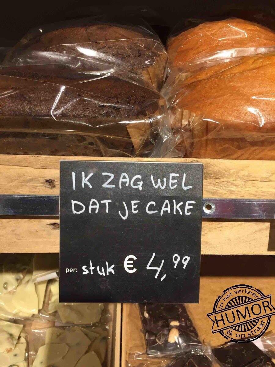 robertsnel's tweet image. #funmarketing Voeg eens waarde en een glimlach toe door gewone dingen ongewoon leuk te maken nr. 221: cake