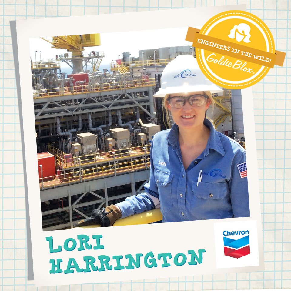 goldieblox's tweet photo. Here's how Lori keeps @Chevron's Jack/St. Malo processing plant afloat https://t.co/F5nwxCX0ym #goldmodels #STEM https://t.co/kHcXPvETUs