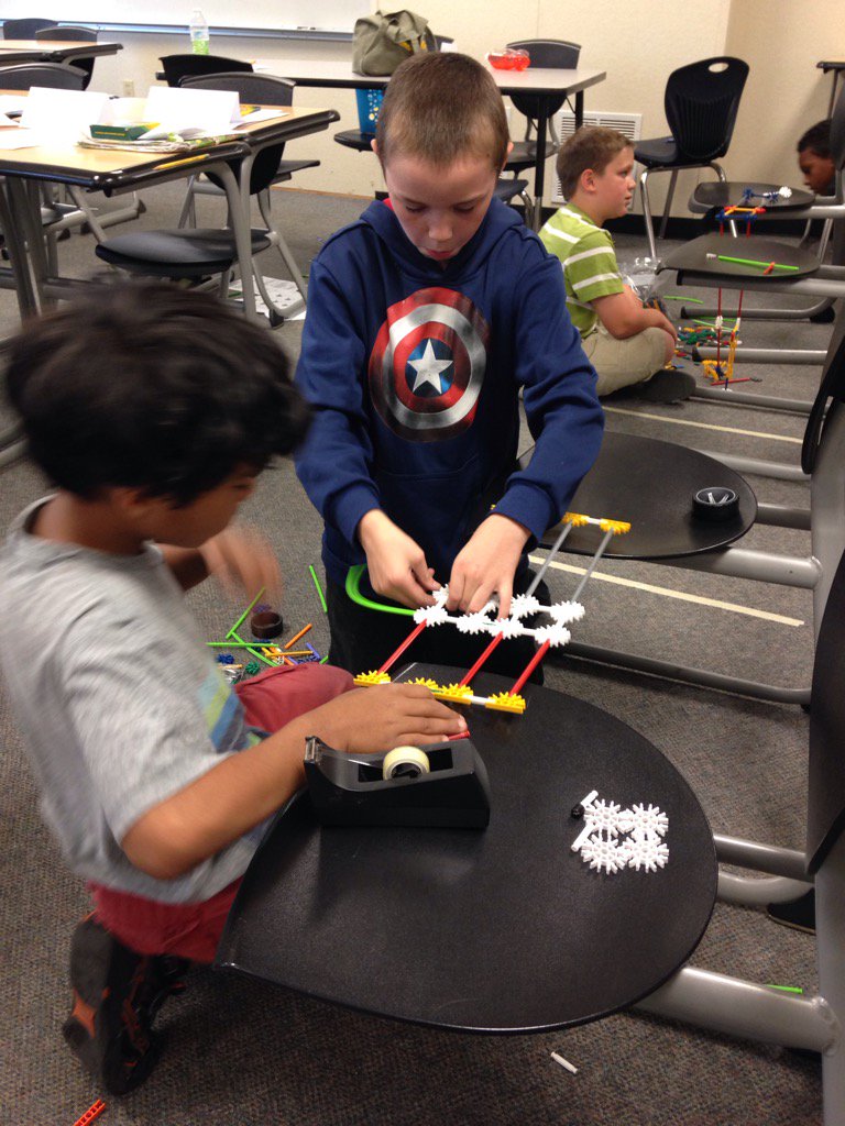 mccarverscholar's tweet photo. Scholars take on bridges in K'nex enrichment! @PCCTacoma https://t.co/3JCHMPOdZO