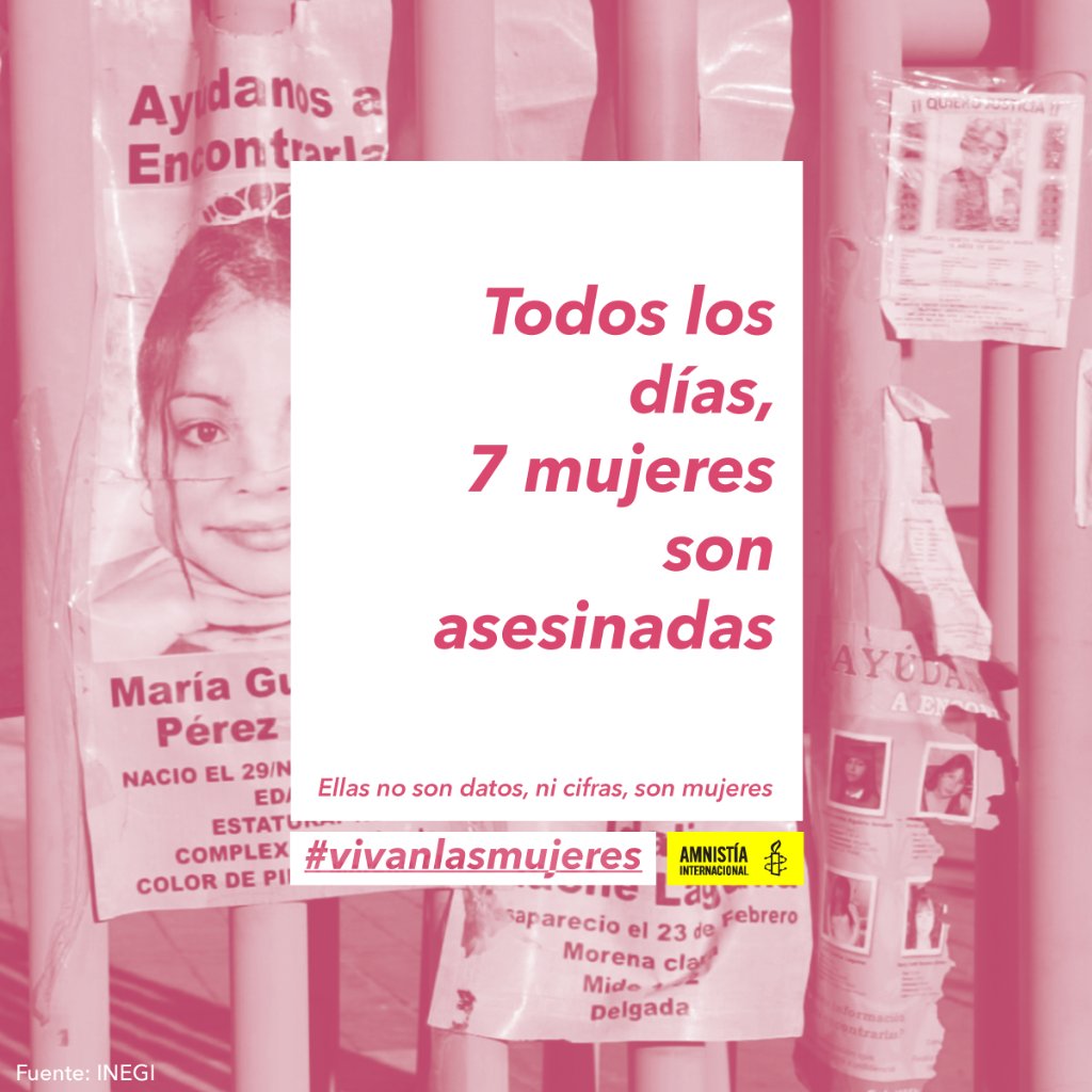 amnistiamexico's tweet photo. Ellas no son cifras, ni datos, son mujeres | Queremos que #vivanlasmujeres https://t.co/AiIAhVa9po https://t.co/k55oABEL3Z