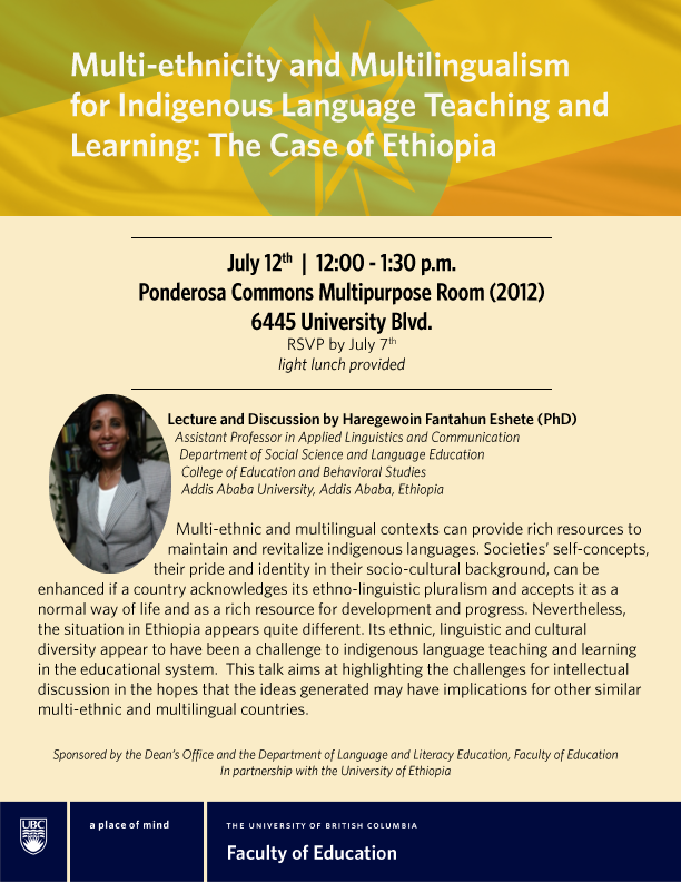 UBC_LLED's tweet image. Check out Dr. Eshete's talk on July 12! RSVP for a light lunch lled.educ.ubc.ca/eshetejuly12/ @UBCEduc @UBCLangScis #LLED