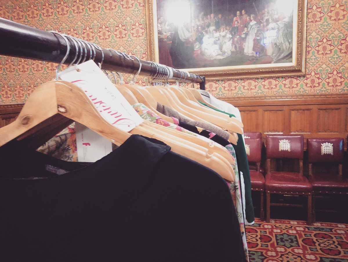 At a parlimentary swishing party with <a href="/hubbubUK/">Hubbub</a>. It's not everyday you get to swap clothes with a baroness.