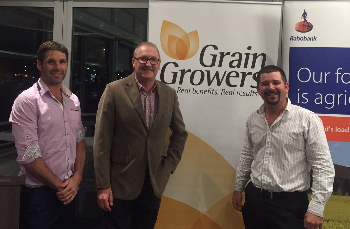 With SA legends @beegoodyee &amp; <a href="/farmertimp/">Timmy Farmer</a> at Innovation Generation function last night #IG16 <a href="/GrainGrowersLtd/">GrainGrowers</a>