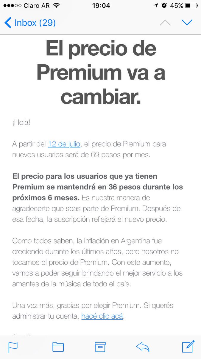 ormede's tweet photo. Gracias @Spotify #argentina por bancarnos este 2 semestre y no aumentar a tus usuarios más antiguos. Son ÚNICOS! 👏🏻 https://t.co/XNTRQHoVTR
