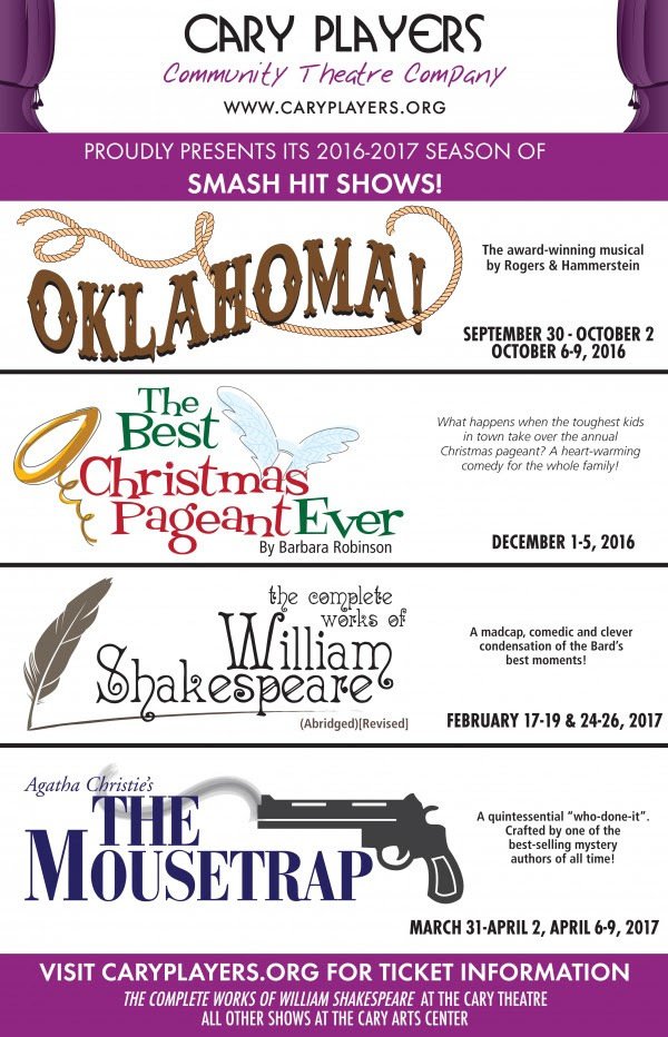 The Cary Players have announced their 2016-17 season- exciting theatre coming to #CaryNC! buff.ly/29dBOqp