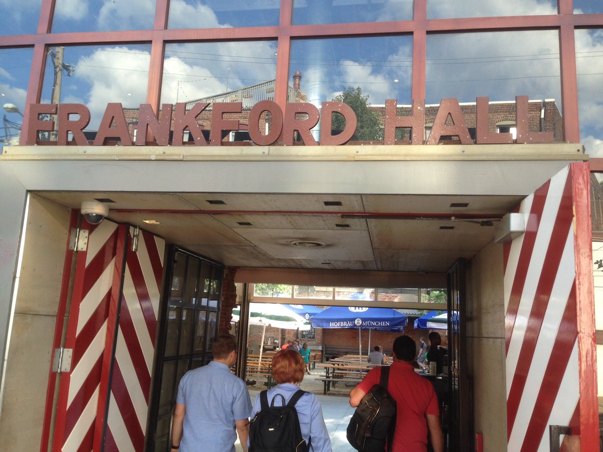 Charged up event at the <a href="/FrankfordHall/">Frankford Hall</a> Beer Garden with the team!! 📱⚡️ #philly