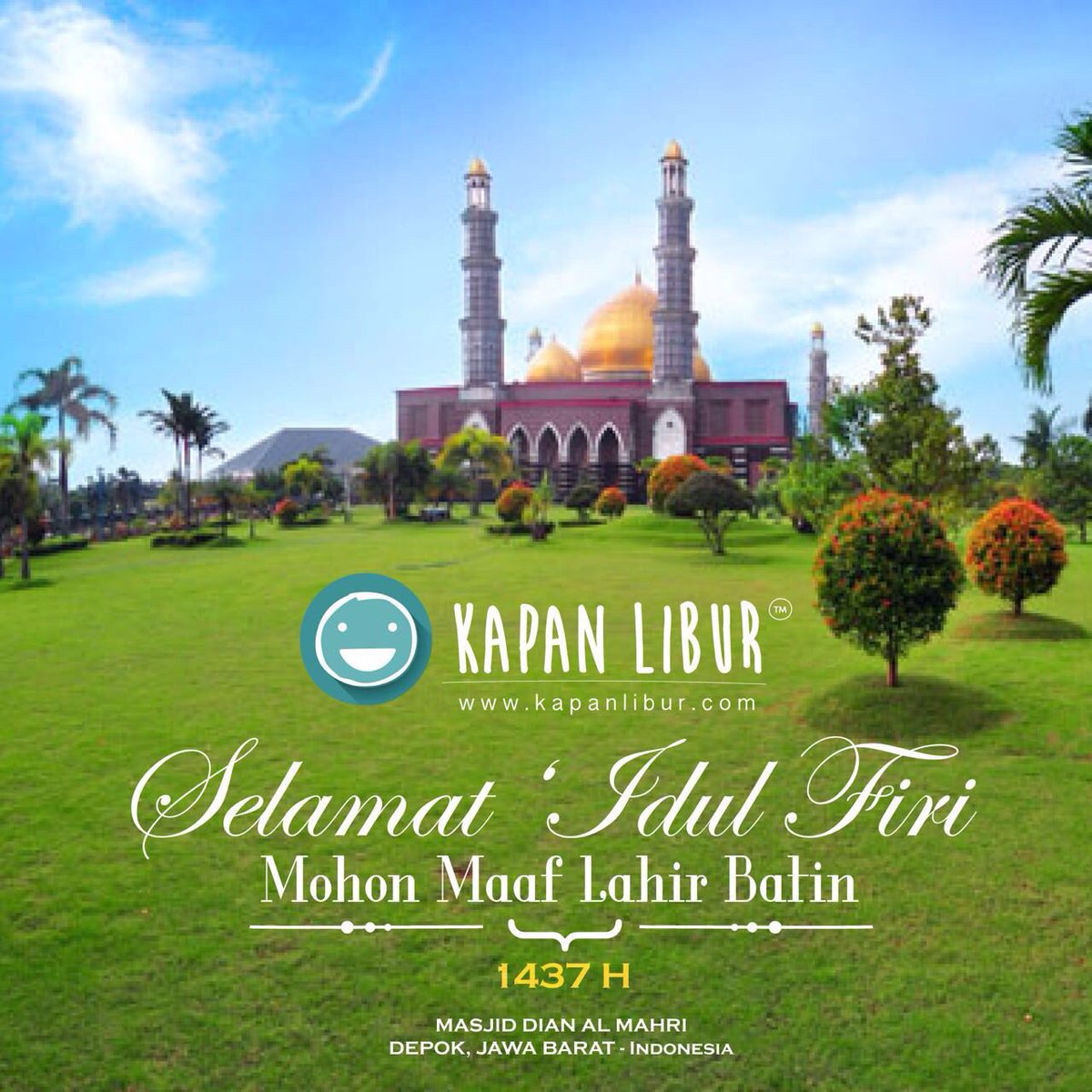 kapanlibur's tweet photo. Selamat Hari Raya Idul Fitri 1437H untuk yang merayakan. Mohon maaf lahir dan batin 😊🙏🏻 Selamat makan opor ayam,guys https://t.co/aIA7neSLol