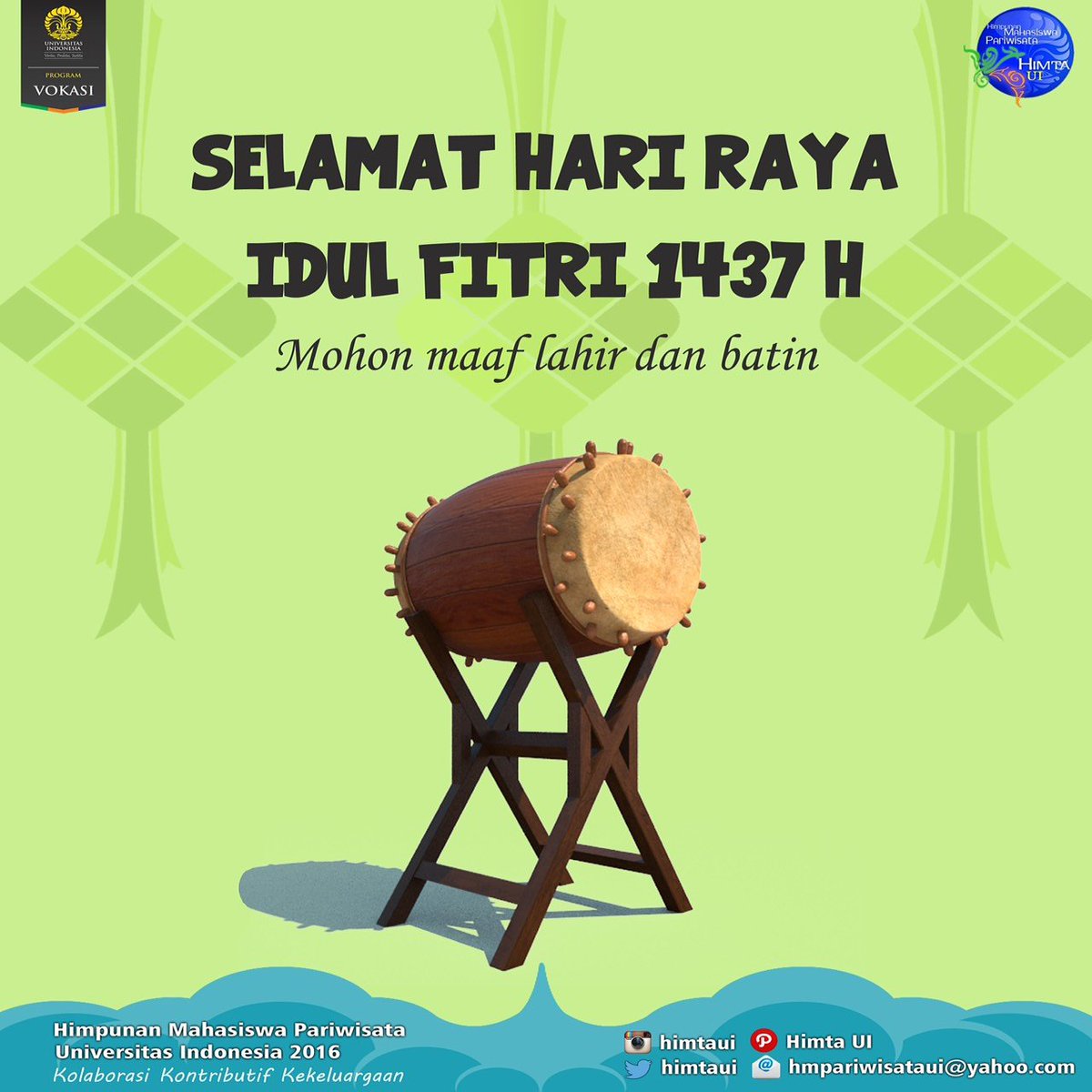 HIMTAUI's tweet image. Selamat Hari Raya Idul Fitri 1437 H @HMRK_UI @HMVokomUI @HMVA_UI @HMMIDUI @HIMADMUI