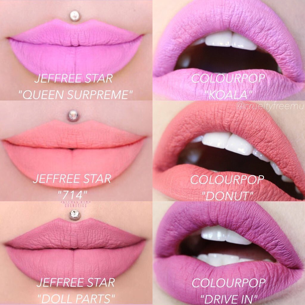 Makeup Obsessed on Twitter: "dupes for a few Jeffree star lippies 💎 h...