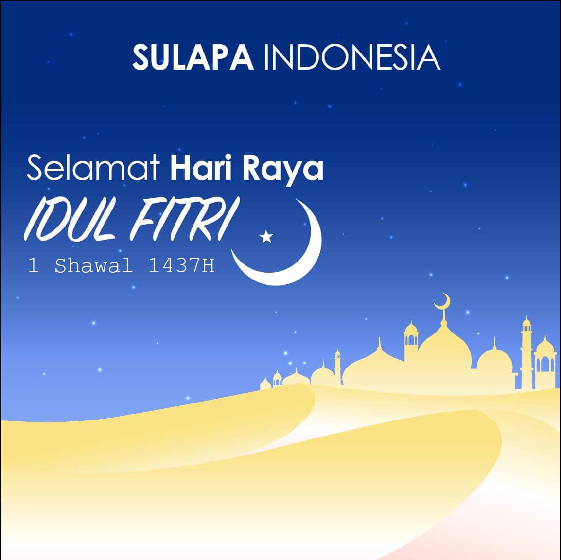 Happy Ied Mubarak, mohon maaf lahir batin 😉