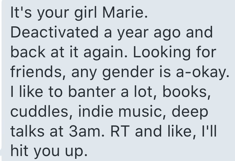 ConfessionFakes's tweet image. Meet Marie!