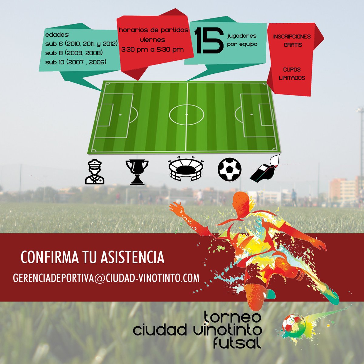 ciudadvinotinto's tweet photo. #CVFutsal | ¡Para los más pequeños llegó Torneo Ciudad Vinotinto Futsal⚽️! | ¡Formaliza la inscripción de tu equipo! https://t.co/DKOVTxnZyK