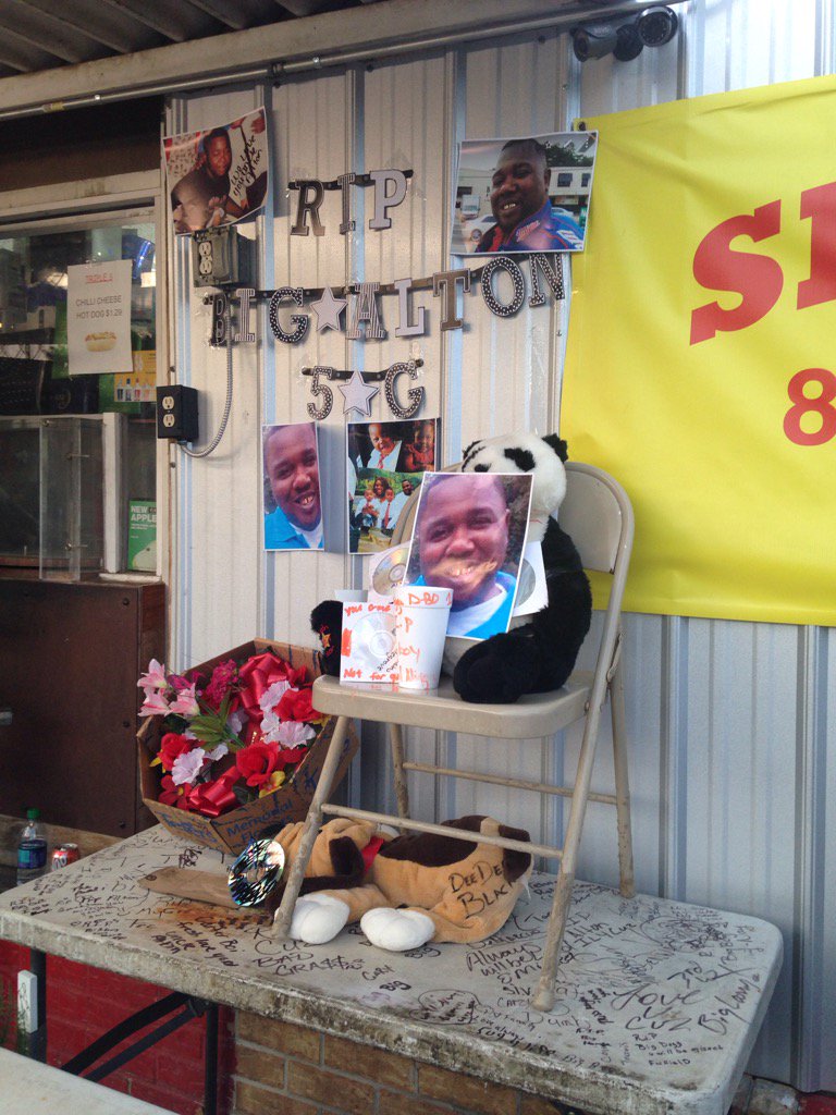 Makeshift memorial for Alton Sterling