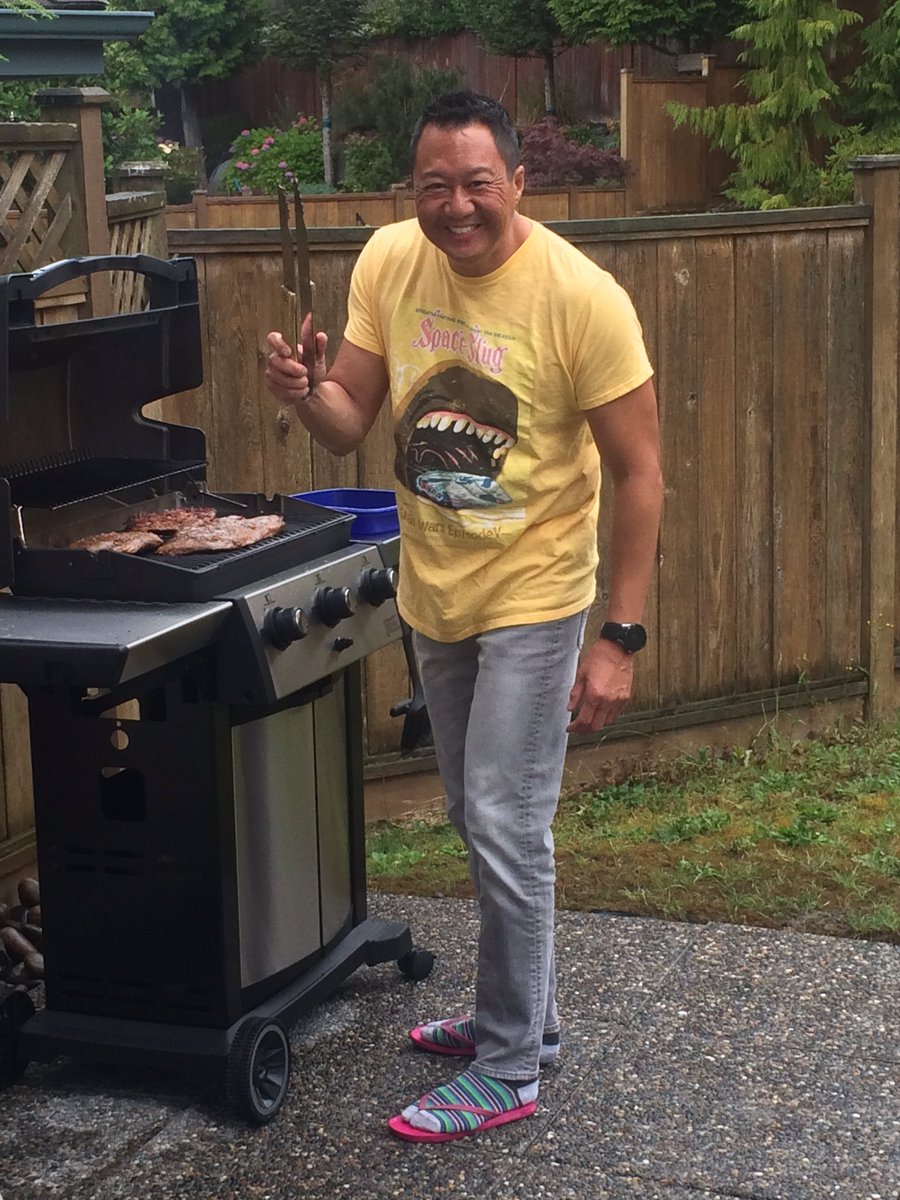 Team dinner time! #Wong #BBQ #socksandsandals #awesomeboss <a href="/SteveWong_TD/">Steve Wong</a> <a href="/mcgrej3/">Doug McGregor</a>