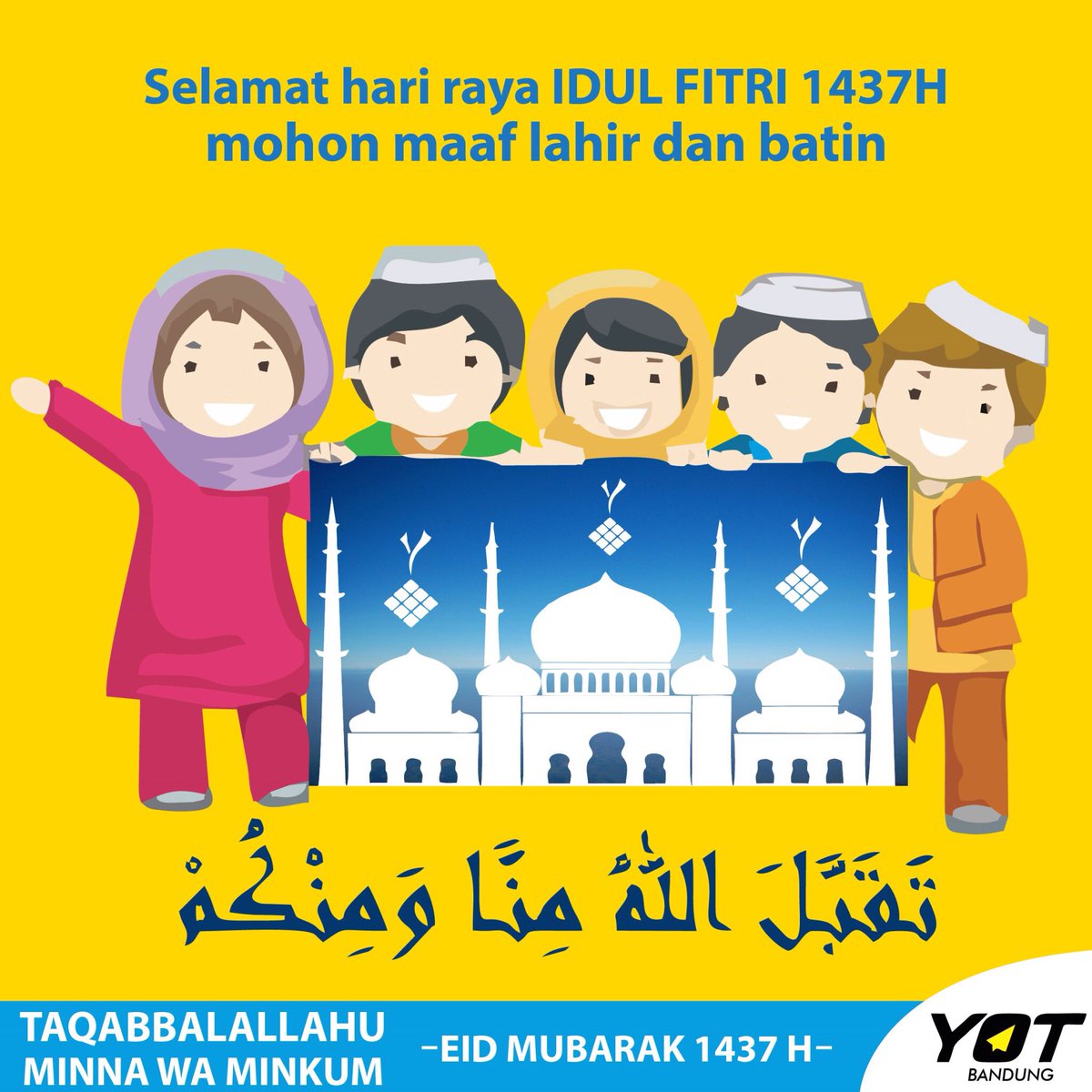 Kami segenap keluarga Young On Top Bandung mengucapkan Selamat Hari Raya Idul Fitri 1437H mohon maaf lahir&amp;bathin☺️