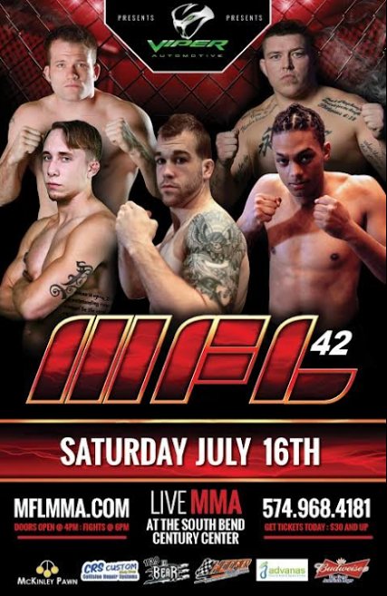 Triller_TV's tweet photo. MMA fans! Don't miss #MFL42 LIVE on PPV on July 16th! These fighters are ready for a HUGE debut on FITE TV! @mflmma https://t.co/XXgYy9aeRG