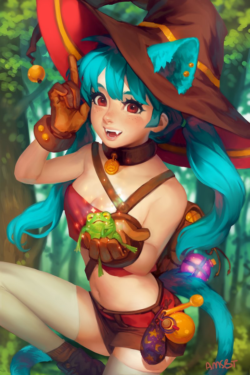 Manda_AMSBT's tweet photo. i forgot to post my cat mage!!! she specializes in conjuring up frog princes https://t.co/yu5HscVBt6