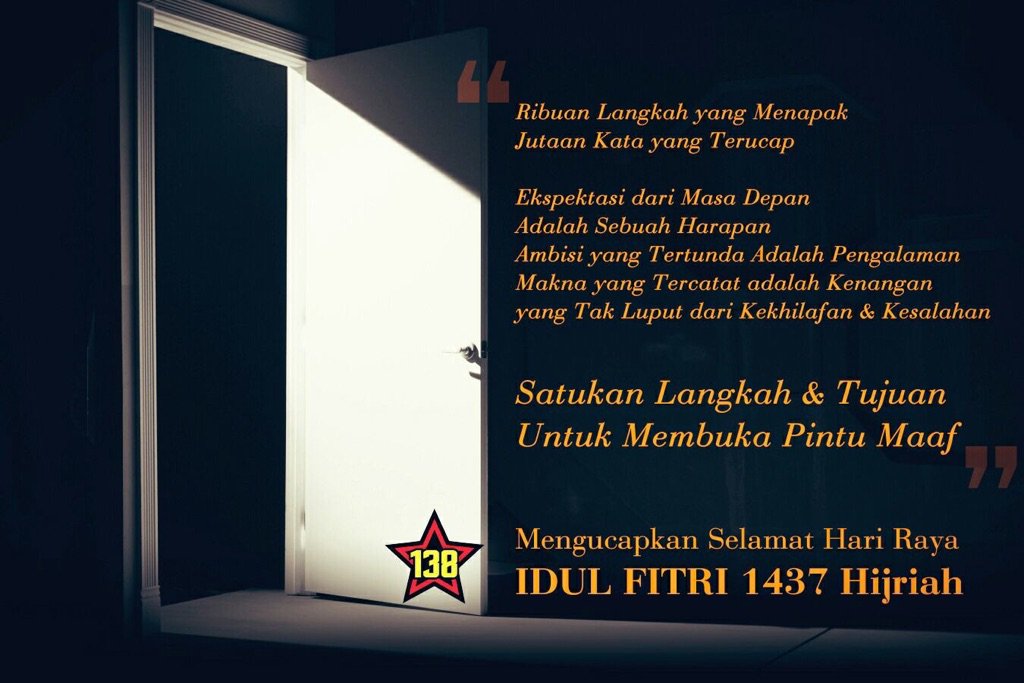 Selamat Hari Raya Idul Fitri, 1 Syawal 1447 H bagi teman-teman yg merayakannya...
