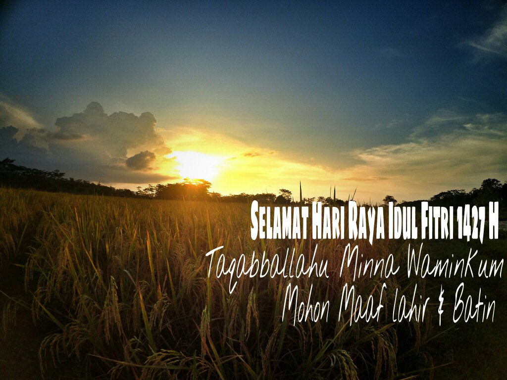 Mohon Maaf Lahir &amp; Batin. Selamat Hari Raya Idul Fitri 1427 H.