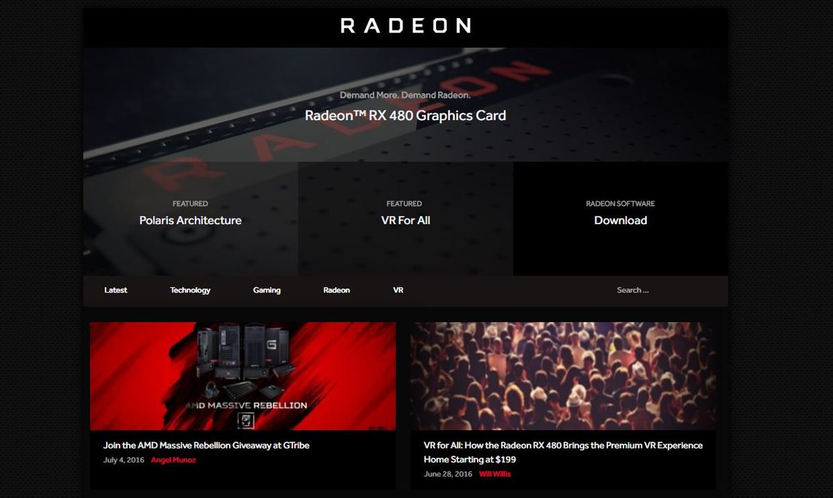 TweakTown's tweet photo. .@AMD launches its new Radeon website, a new hub for all things Radeon #BetterRe $AMD, $NVDA https://t.co/hZCChh2W03 https://t.co/OJBSByrpjI