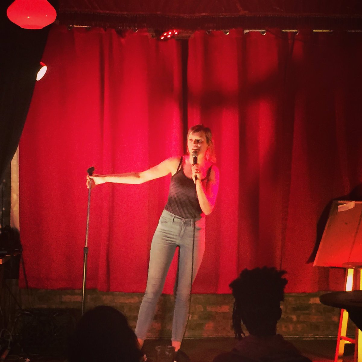 SLAcomedyshow's tweet photo. @gracelusk in town from LA and doing a hilarious set at #secretsliesandalibis #elboroomlive https://t.co/fKR18qtbJE