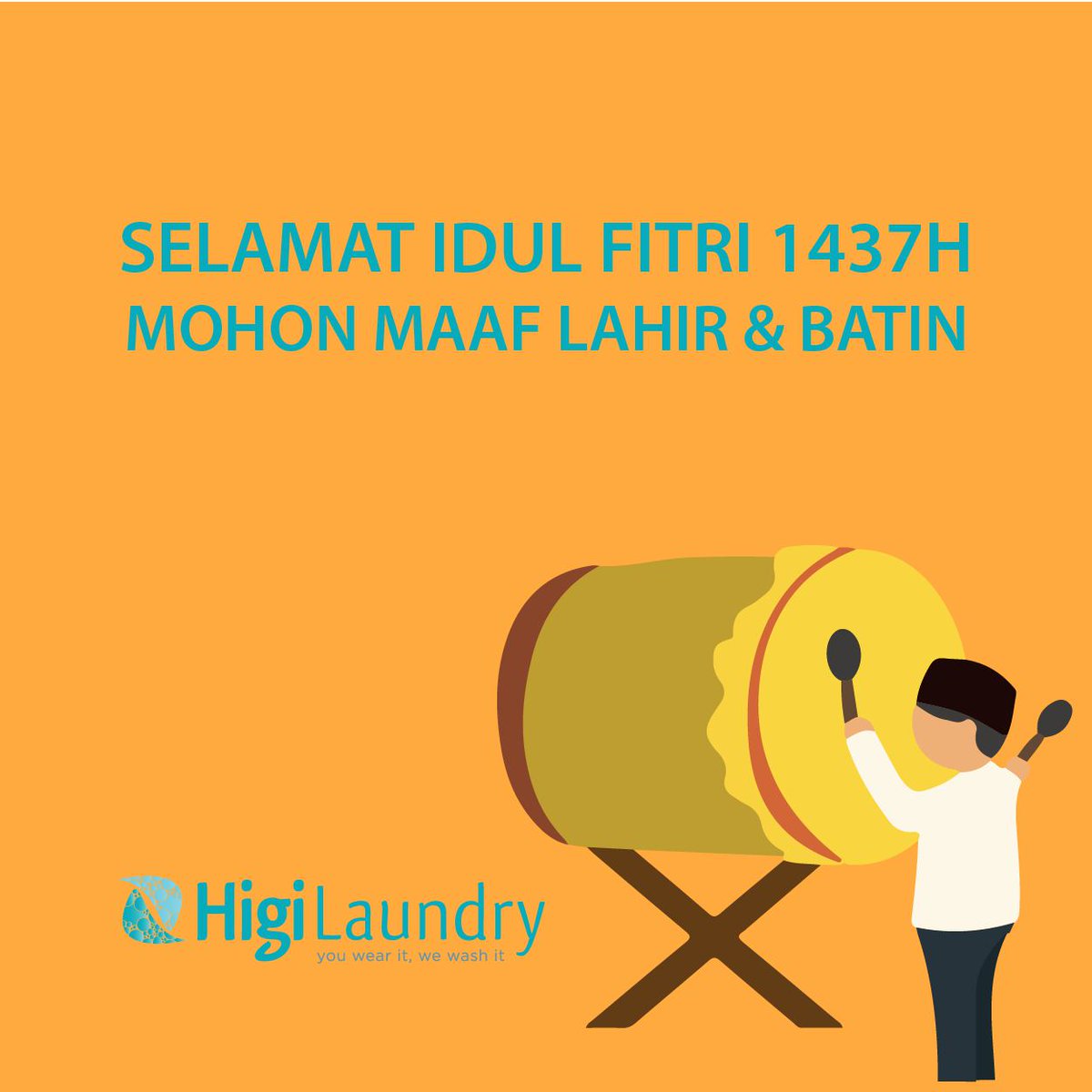 HigiLaundry's tweet photo. Selamat Idul Fitri 1437H, mohon maaf lahir &amp; batin. https://t.co/YJtLaGtzeK