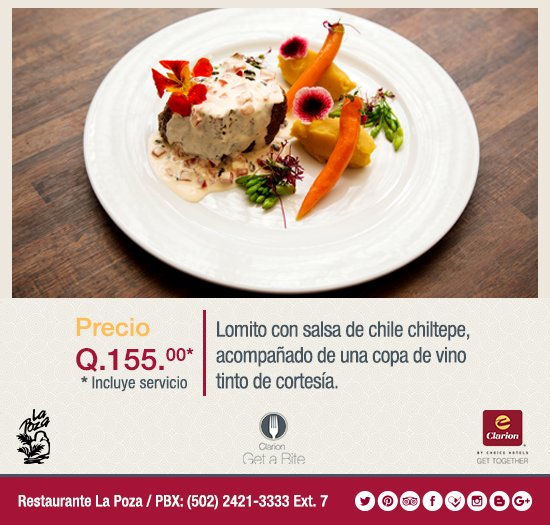ClarionSuitesGT's tweet photo. Ahora nuestros platillos tienen un toque francés…
#GetABite #CheffBertrand Jenny https://t.co/sMvfALPDJT
