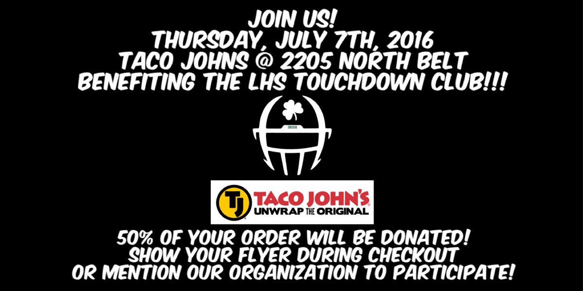 LHSIrishFB's tweet photo. Come out on Thursday and help us #CrunchForACause!! โ๐ฎ๐ฏ https://t.co/ZB6sXTb5IF