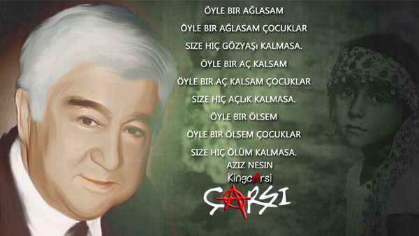 Öyle bir ağlasam öyle bir ağlsam çocuklar size hiç gözyaşı kalmasa.  #AzizNesin'i saygıyla anıyoruz