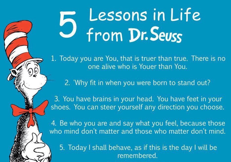 Happy #HumpDay - some wise words from #DrSeuss to get you through the rest of the week 👍
