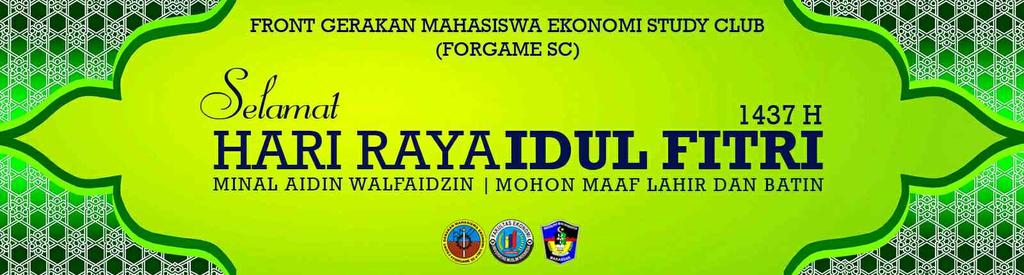 Segenap Keluarga besar FORGAME SC mengucapkan Selamat hari raya Idul Fitri 1437 H. Mohon maaf lahir dan batin