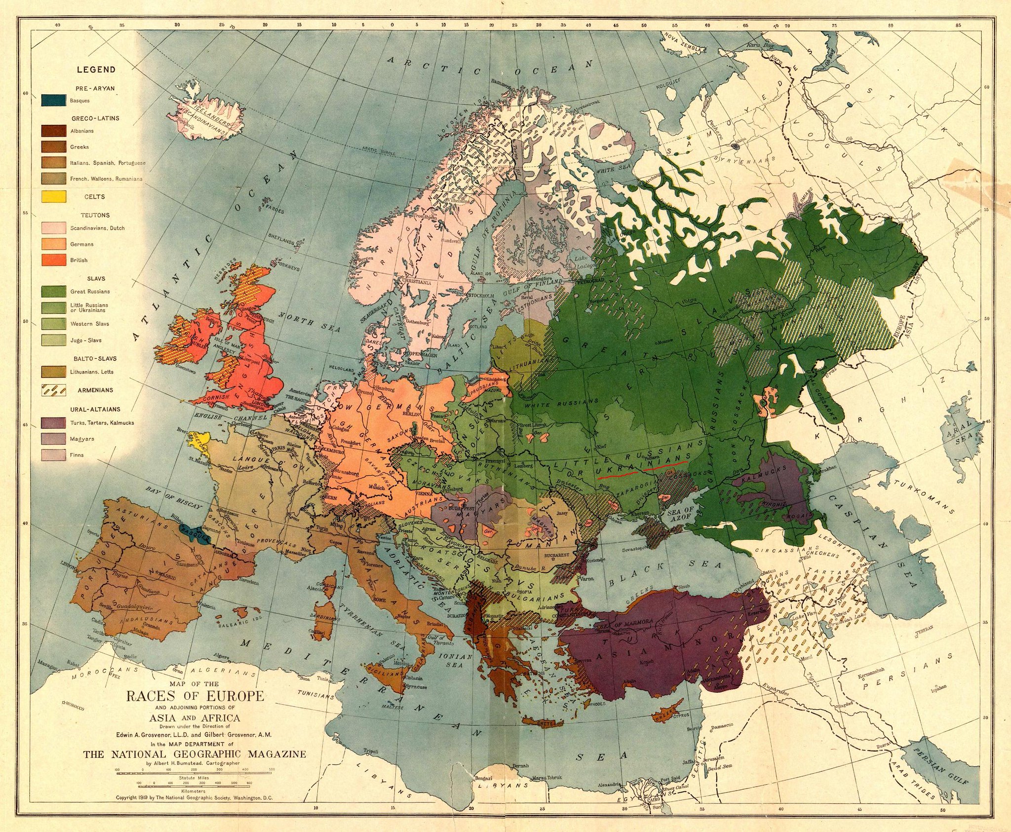 Карта мира 1919г